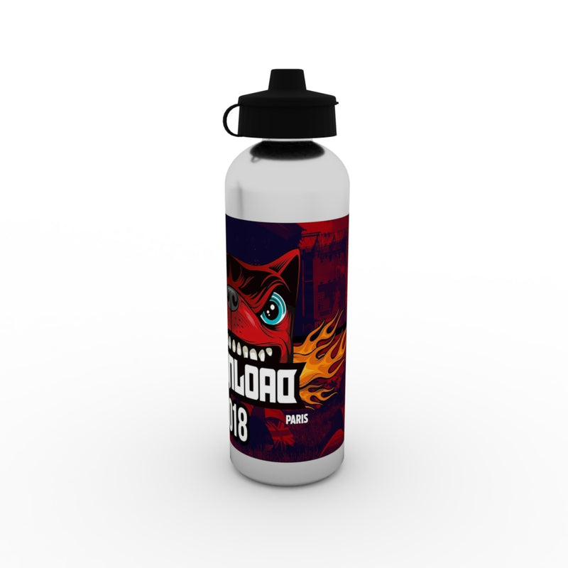 Silver Water Bottle 600ml - UK Printing Company