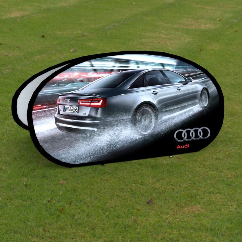 Oval Pop Out Banner - UK Printing Company